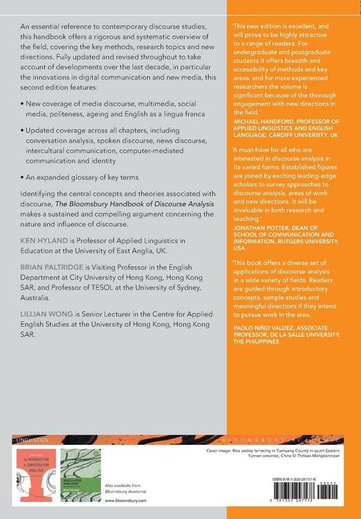 Produktbild: The Bloomsbury Handbook of Discourse Analysis