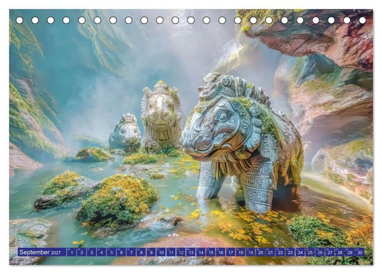 Produktbild: Mystische Kraftorte - Fantasiewerke (Tischkalender 2027 DIN A5 quer), CALVENDO Monatskalender