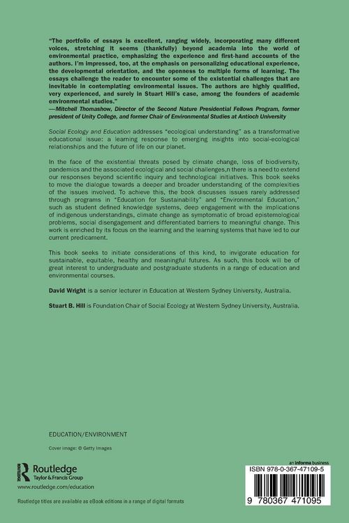 Produktbild: Social Ecology and Education