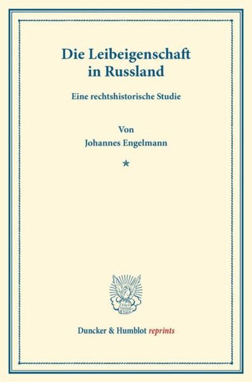 Produktbild: Die Leibeigenschaft in Russland.