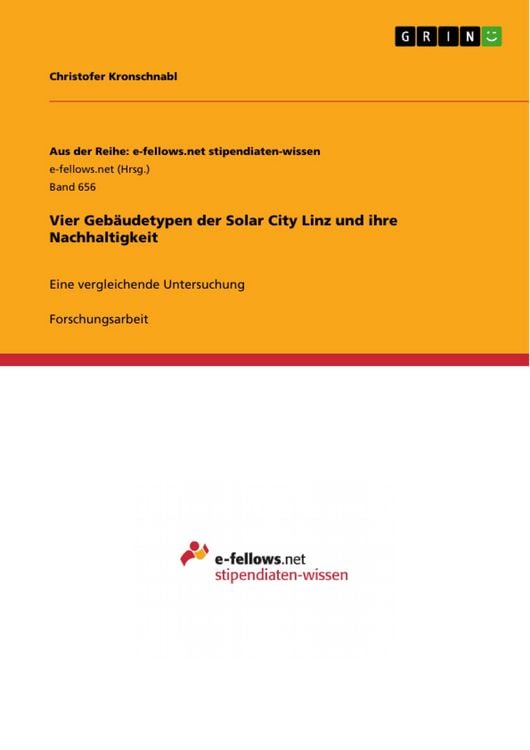 Produktbild: Vier Geb&auml;udetypen der Solar City Linz und ihre Nachhaltigkeit