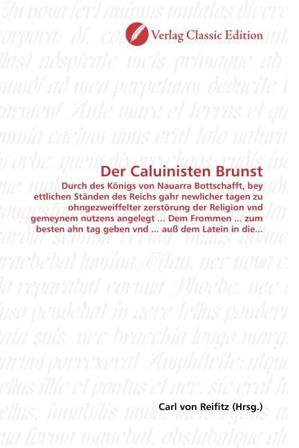 Produktbild: Der Caluinisten Brunst