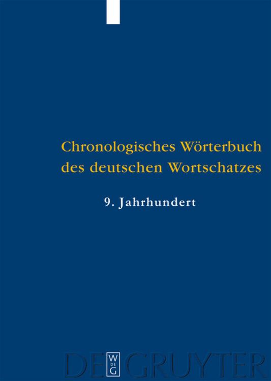 Produktbild: Der Wortschatz des 9. Jahrhunderts