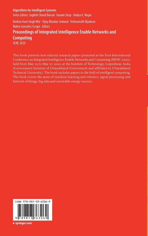 Produktbild: Proceedings of Integrated Intelligence Enable Networks and Computing