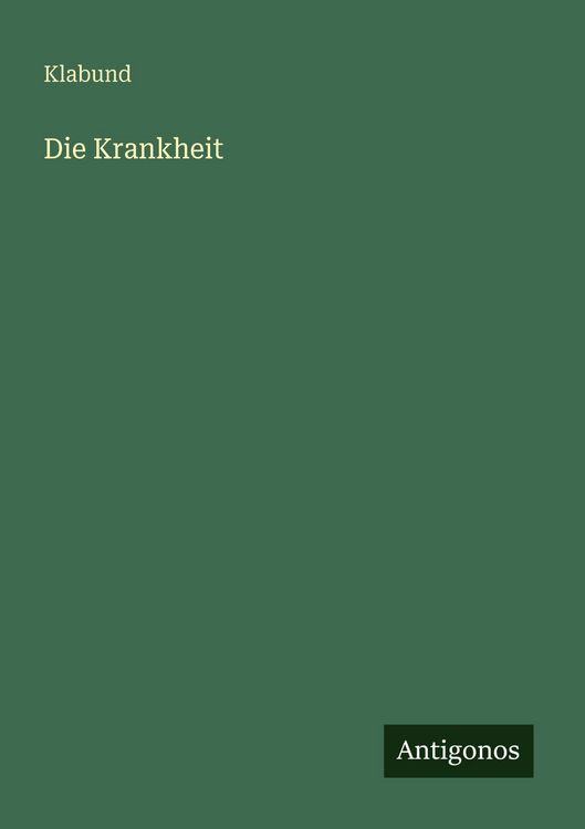 Produktbild: Die Krankheit