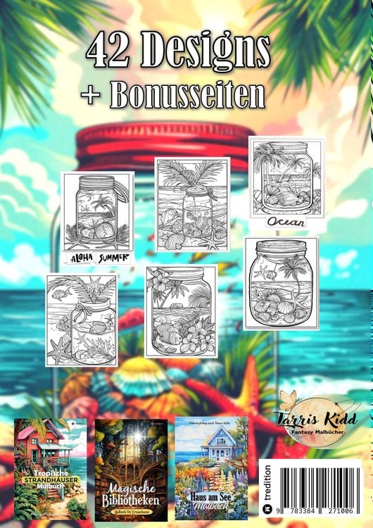 Produktbild: Malbuch f&uuml;r Erwachsene - Strandwelt im Glas - Ausmalbilder zur Entspannung & Stressabbau