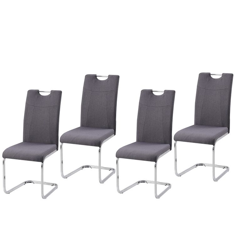 Produktbild: HTI-Living Schwingstuhl KellyC Grau Webstoff 4er Schwingstuhl KellyC Grau Webstoff 4er