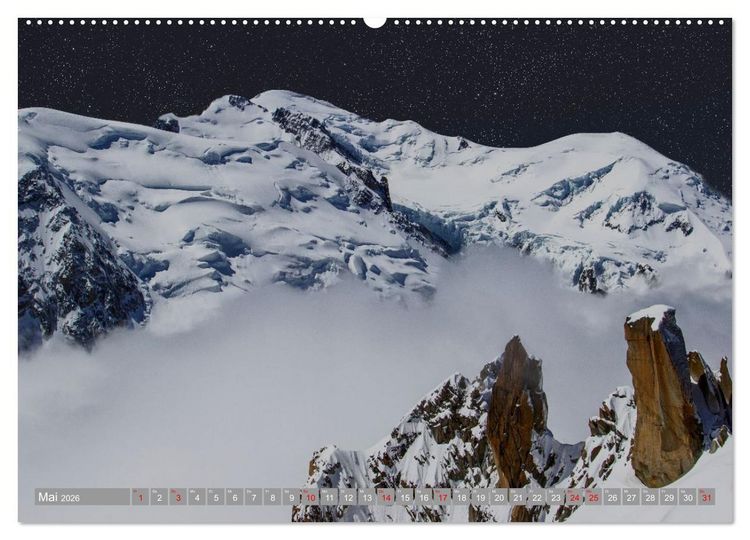 Produktbild: Mont Blanc - Krone der Alpen (Wandkalender 2026 DIN A2 quer), CALVENDO Monatskalender