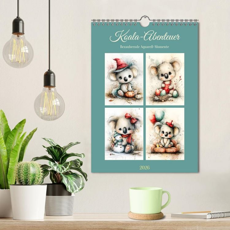 Produktbild: Koala-Abenteuer. Bezaubernde Aquarell-Momente (Wandkalender 2026 DIN A4 hoch), CALVENDO Monatskalender