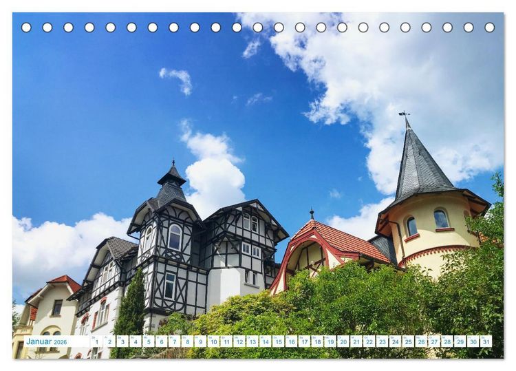 Produktbild: Eisenach Villen-Architektur Prachtst&uuml;cke (Tischkalender 2026 DIN A5 quer), CALVENDO Monatskalender