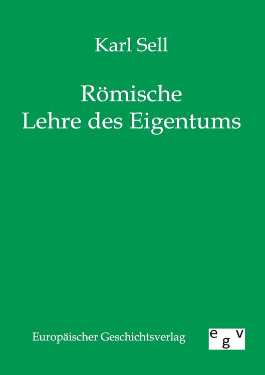 Produktbild: R&ouml;mische Lehre des Eigentums