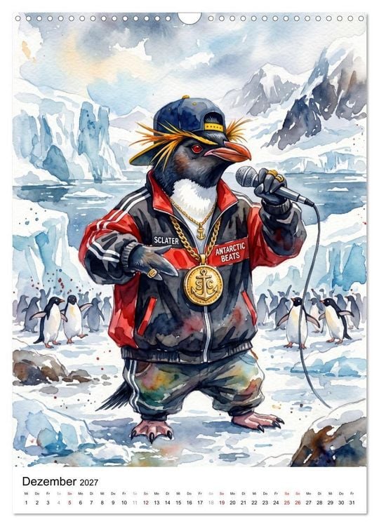 Produktbild: Coole Pinguine (Wandkalender 2027 DIN A3 hoch), CALVENDO Monatskalender