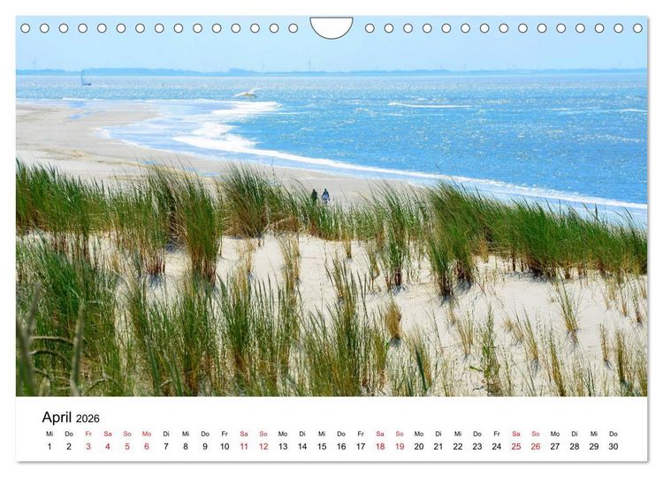 Produktbild: Langeoog - Sommer, Sonne, Strand (Wandkalender 2026 DIN A4 quer), CALVENDO Monatskalender