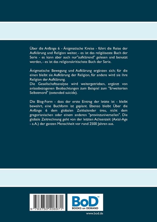 Produktbild: &Uuml;ber die Anf&auml;nge 6