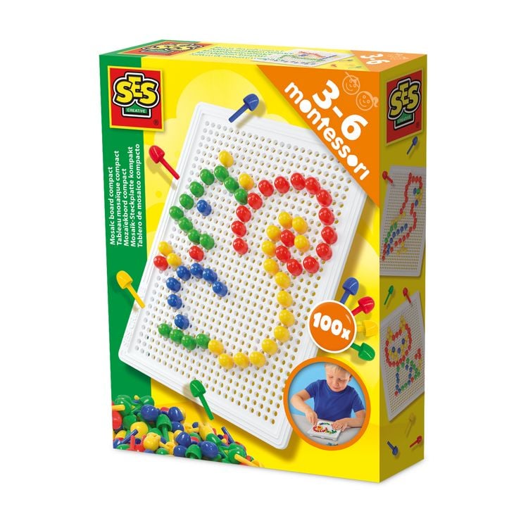 SES Creative 14878 Aprende A Cortar Y Mosaicos – Set De Manualidades Con Tijeras De Seguridad Y Plantillas, Para Niños De 3 A 6 Años
