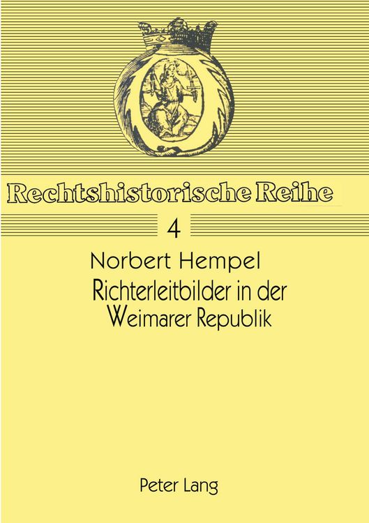 Produktbild: Richterleitbilder in der Weimarer Republik