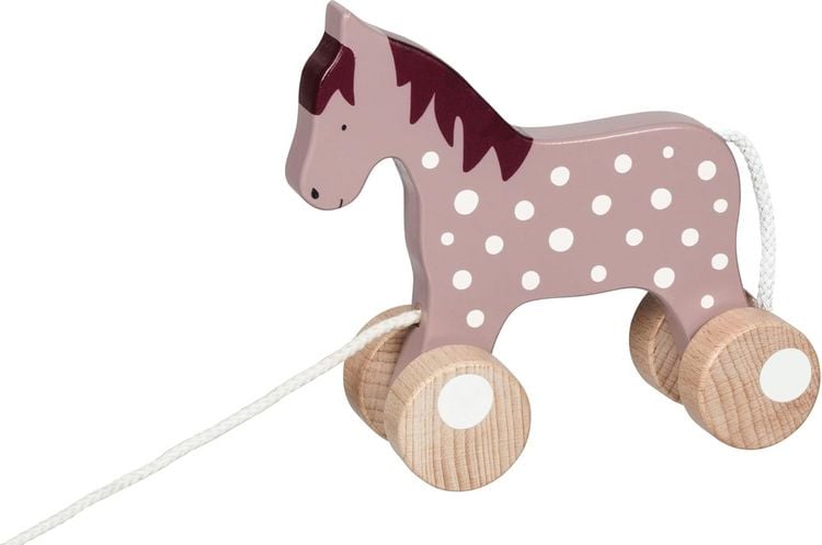 Produktbild: Goki 54865 - Ziehtier Pferd, Lifestyle Malve, Holz, 15 cm