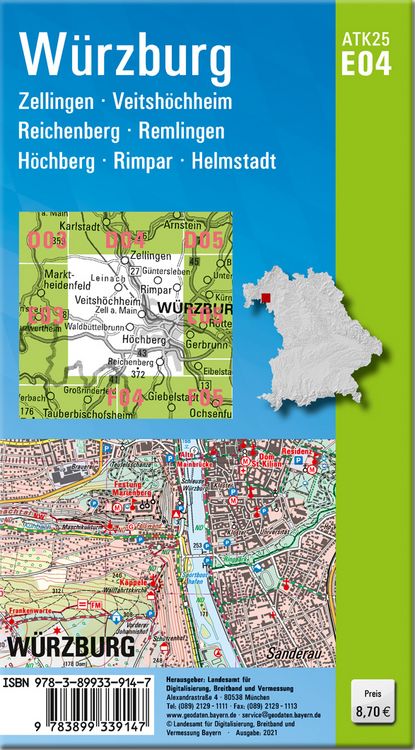 Produktbild: ATK25-E04 W&uuml;rzburg (Amtliche Topographische Karte 1:25000)