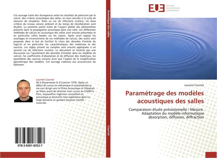 Produktbild: Param&eacute;trage des mod&egrave;les acoustiques des salles
