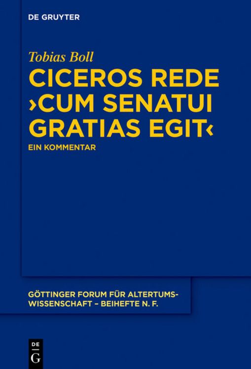 Produktbild: Ciceros Rede &rsaquo;cum senatui gratias egit&lsaquo;