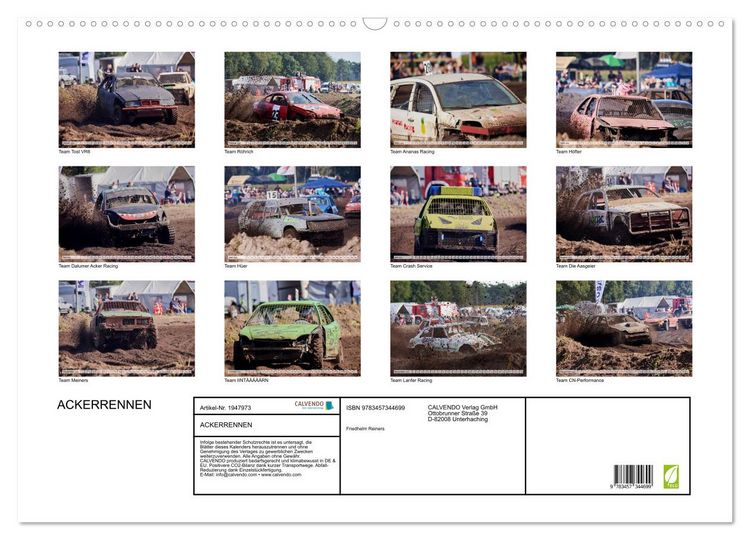 Produktbild: ACKERRENNEN (Wandkalender 2026 DIN A2 quer), CALVENDO Monatskalender