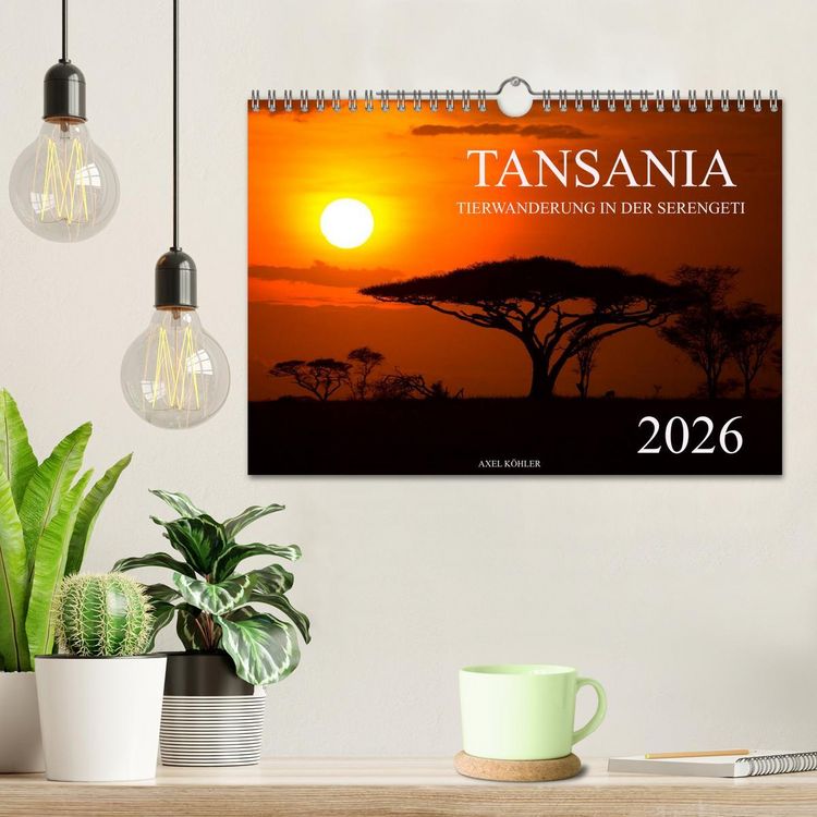 Produktbild: Tansania - Tierwanderung in der Serengeti (Wandkalender 2026 DIN A4 quer), CALVENDO Monatskalender