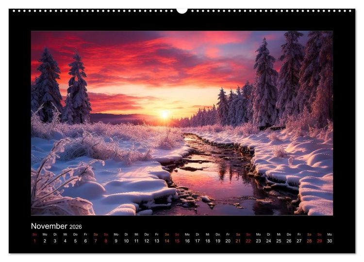 Produktbild: Momente voller Magie (hochwertiger Premium Wandkalender 2026 DIN A2 quer), Kunstdruck in Hochglanz