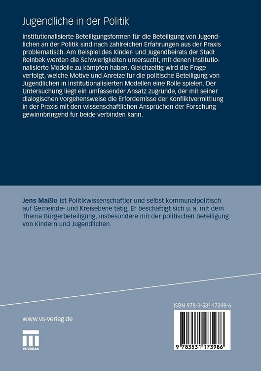 Produktbild: Jugendliche in der Politik