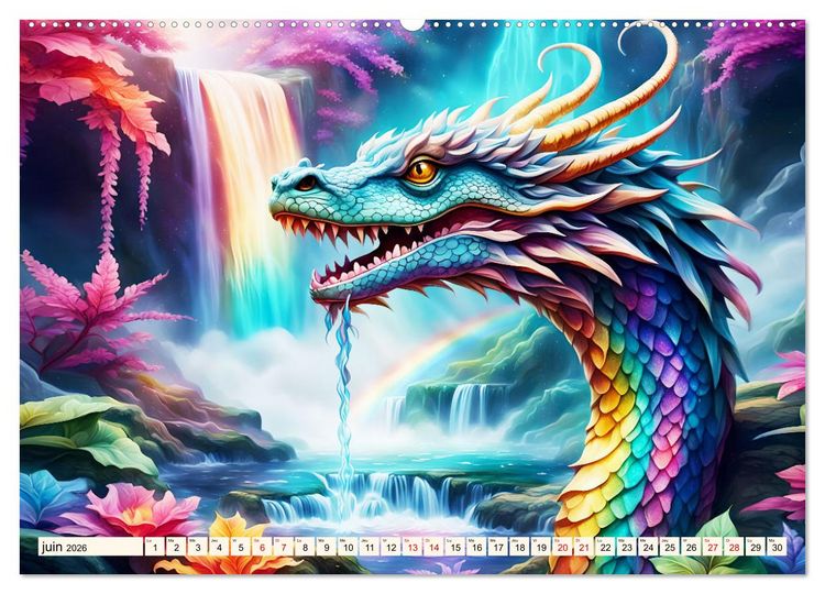 Produktbild: Gardiens mystiques (Calendrier mural 2026 DIN A2 vertical) calendrier de bureau