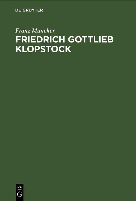 Produktbild: Friedrich Gottlieb Klopstock