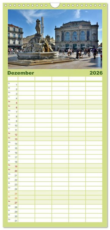 Produktbild: Familienplaner 2026 - Languedoc-Roussillon - unter der Sonne des Midi mit 5 Spalten (Wandkalender, 21 x 45 cm) CALVENDO