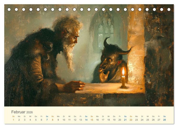 Produktbild: Helden der Weltliteratur (Tischkalender 2026 DIN A5 quer), CALVENDO Monatskalender