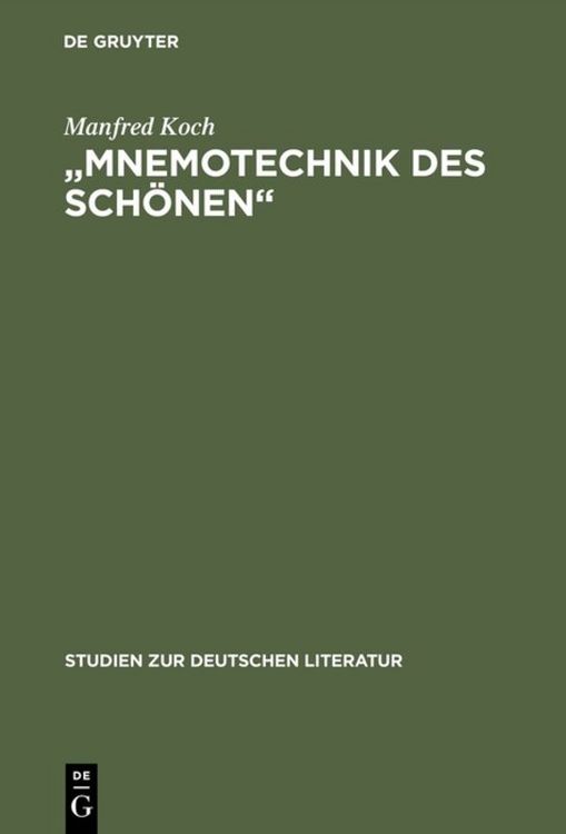 Produktbild: "Mnemotechnik des Sch&ouml;nen"