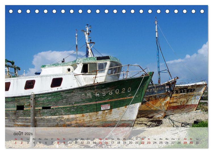 Produktbild: Bretagne Ambiance d'un cimeti&egrave;re &agrave; bateaux (Calendrier de bureau 2026 DIN A5 vertical), CALVENDO calendrier mensuel