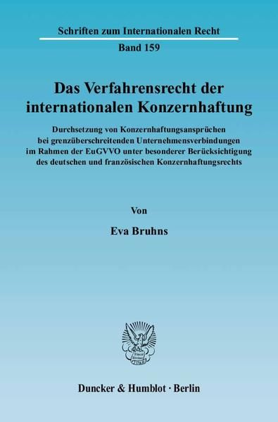 Produktbild: Das Verfahrensrecht der internationalen Konzernhaftung.