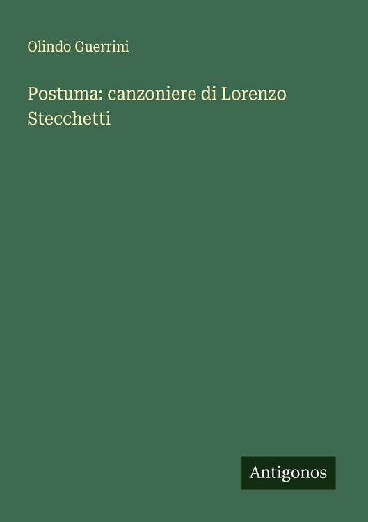 Produktbild: Postuma: canzoniere di Lorenzo Stecchetti