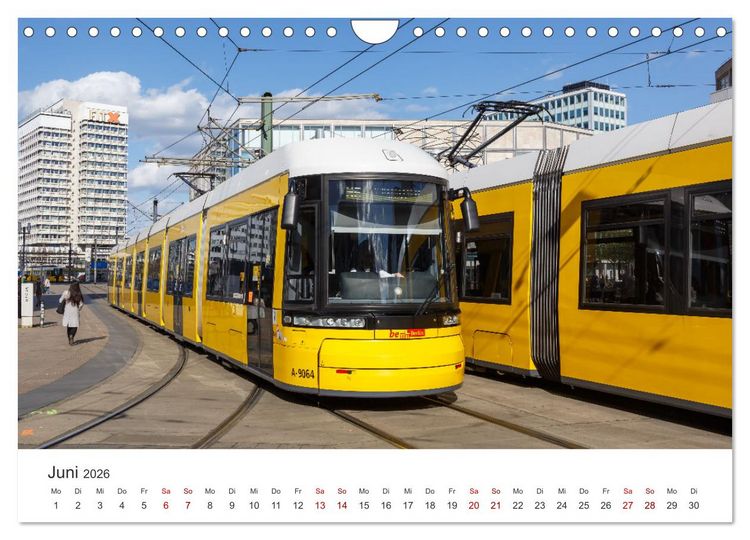 Produktbild: Trams und Stra&szlig;enbahnen (Wandkalender 2026 DIN A4 quer), CALVENDO Monatskalender