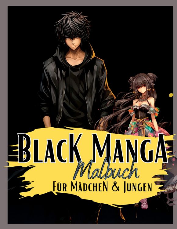 Produktbild: Black Manga Malbuch.