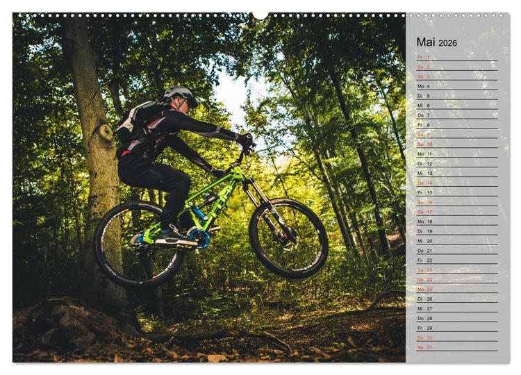 Produktbild: Mountainbike Action (hochwertiger Premium Wandkalender 2026 DIN A2 quer), Kunstdruck in Hochglanz