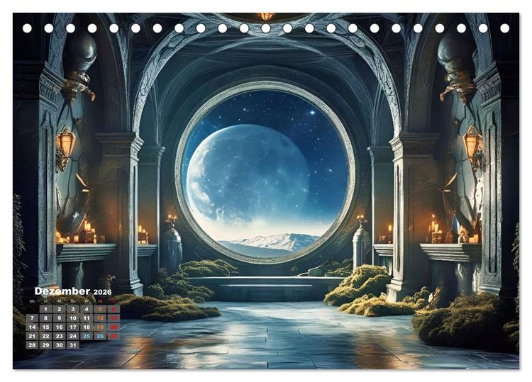 Produktbild: Fantasie und Science Fiction (Tischkalender 2026 DIN A5 quer), CALVENDO Monatskalender