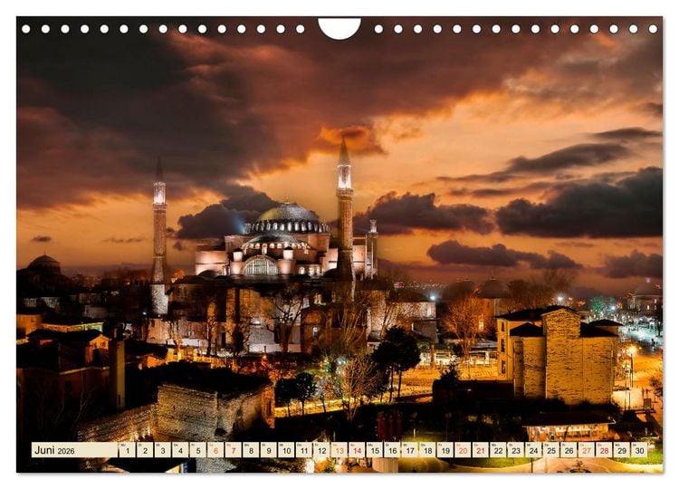 Produktbild: Metropolen - Nacht Skylines (Wandkalender 2026 DIN A4 quer), CALVENDO Monatskalender
