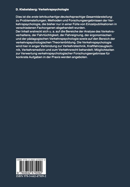 Produktbild: Verkehrspsychologie