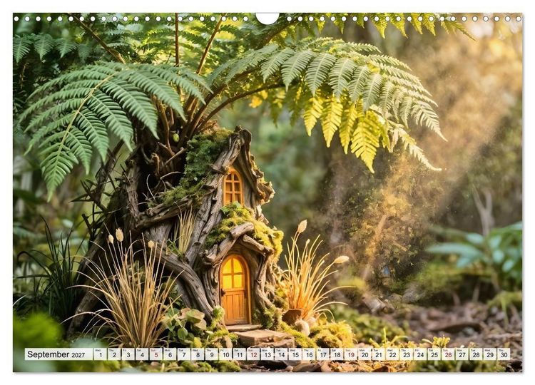 Produktbild: Where the Fairies Dwell - A year of hidden forest homes and gentle magic (Wall Calendar 2027 DIN A3 landscape), CALVENDO 12 Month Wall Calendar
