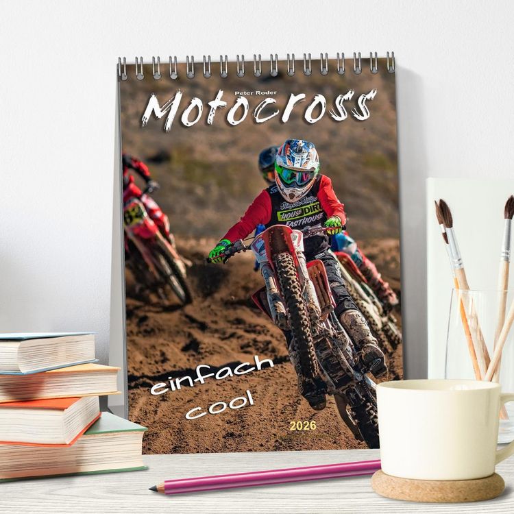 Produktbild: Motocross - einfach cool (Tischkalender 2026 DIN A5 hoch), CALVENDO Monatskalender