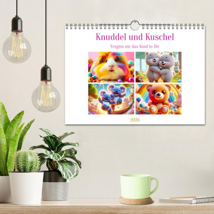 Produktbild: Knuddel und Kuschel (Wandkalender 2026 DIN A4 quer), CALVENDO Monatskalender