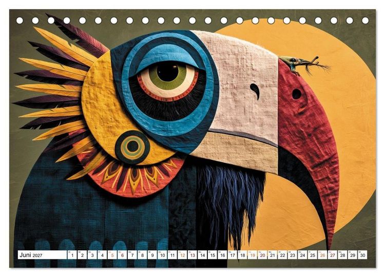 Produktbild: Schr&auml;ge V&ouml;gel im Blick (Tischkalender 2027 DIN A5 quer), CALVENDO Monatskalender