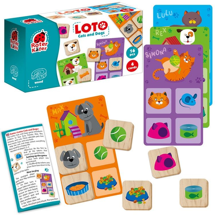 Produktbild: Lernspiel Lotto Katzen und Hunde