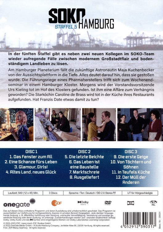 Produktbild: Soko Hamburg Staffel 5 [3 DVDs]
