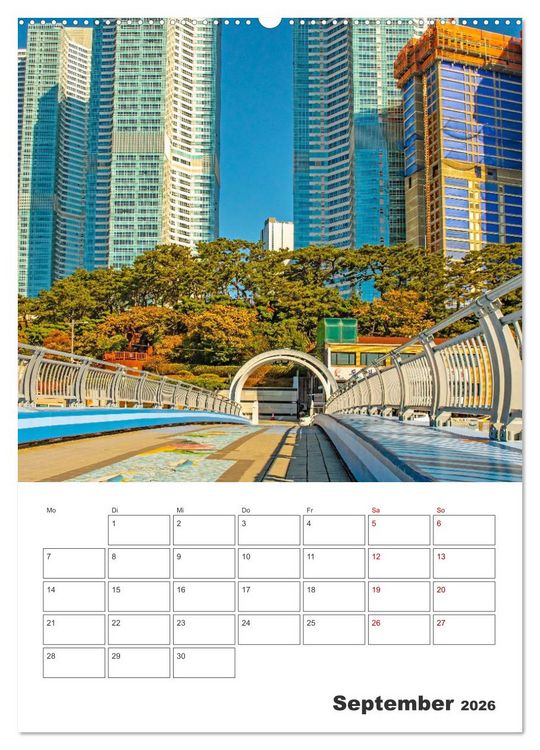 Produktbild: Busan - Reiseplaner (Wandkalender 2026 DIN A2 hoch), CALVENDO Monatskalender