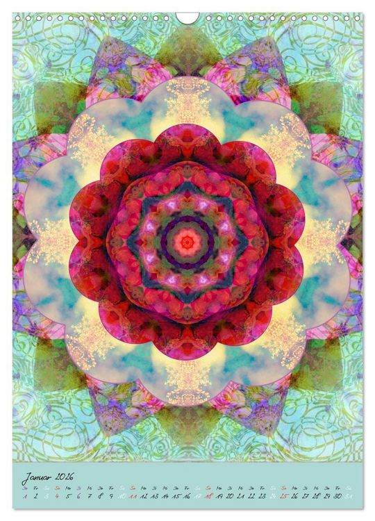 Produktbild: FLORALE MANDALAS (Wandkalender 2026 DIN A3 hoch), CALVENDO Monatskalender